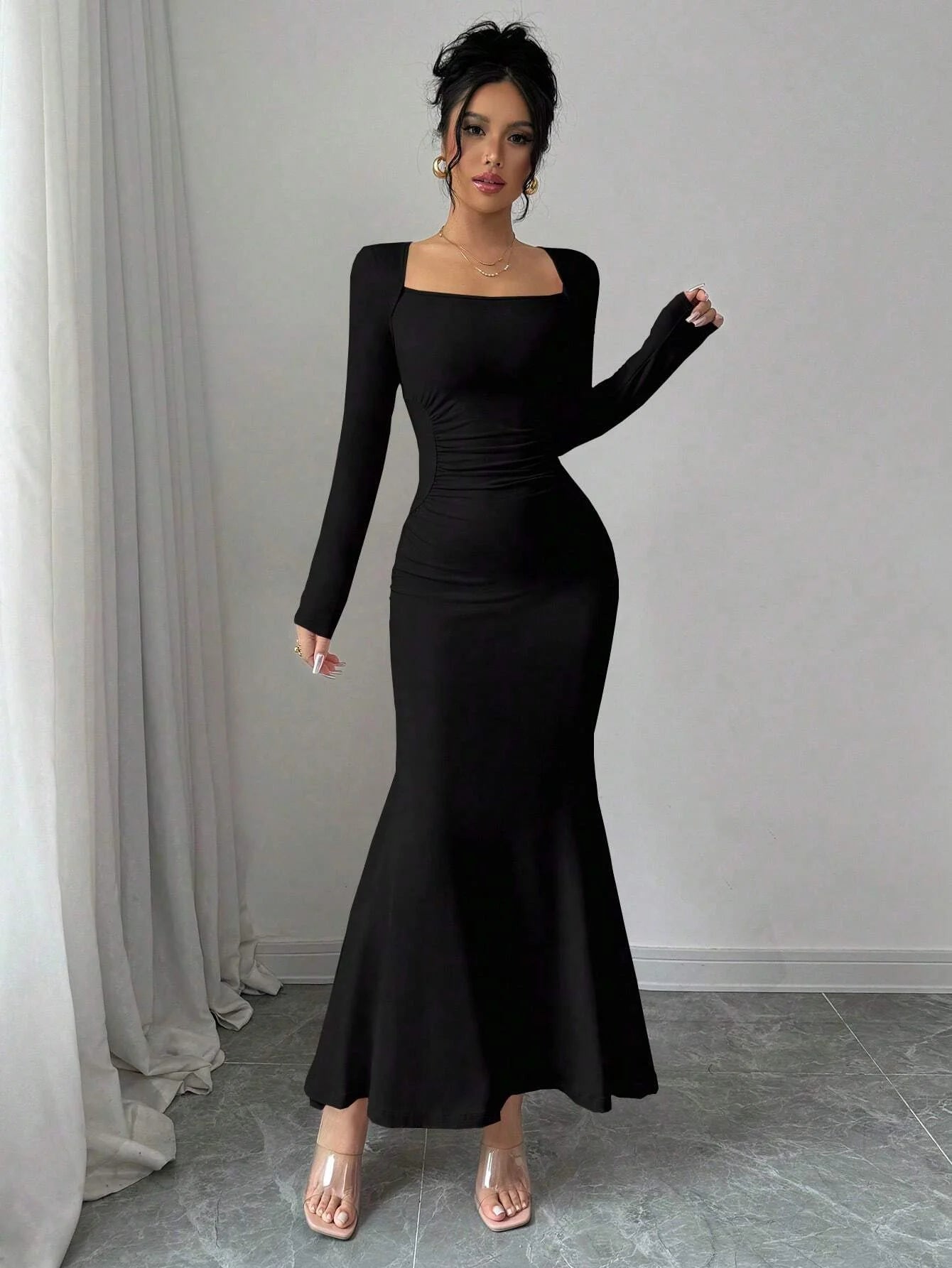 Retro Grace Square Dress