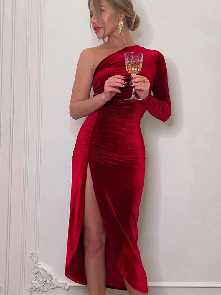 Velvet Allure Evening Dress