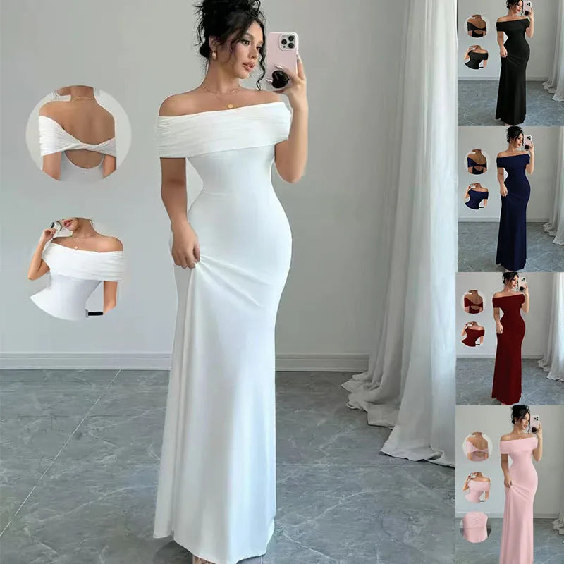 Night Glam Off-Shoulder Dress