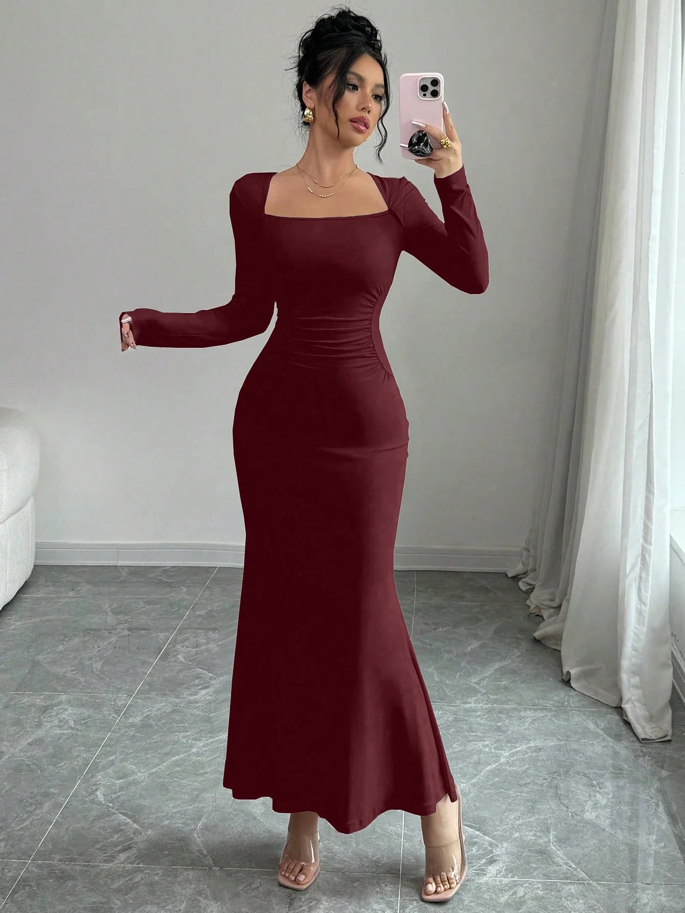 Retro Grace Square Dress