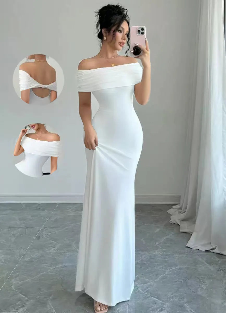 Night Glam Off-Shoulder Dress