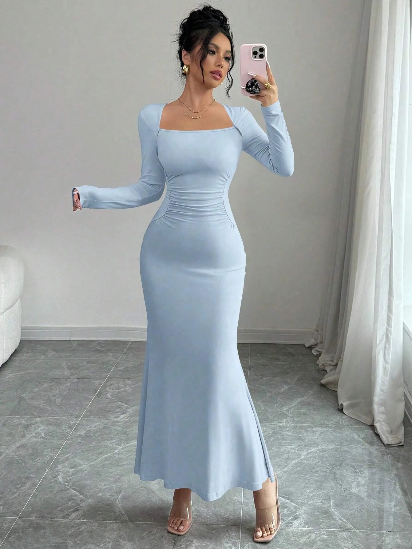 Retro Grace Square Dress