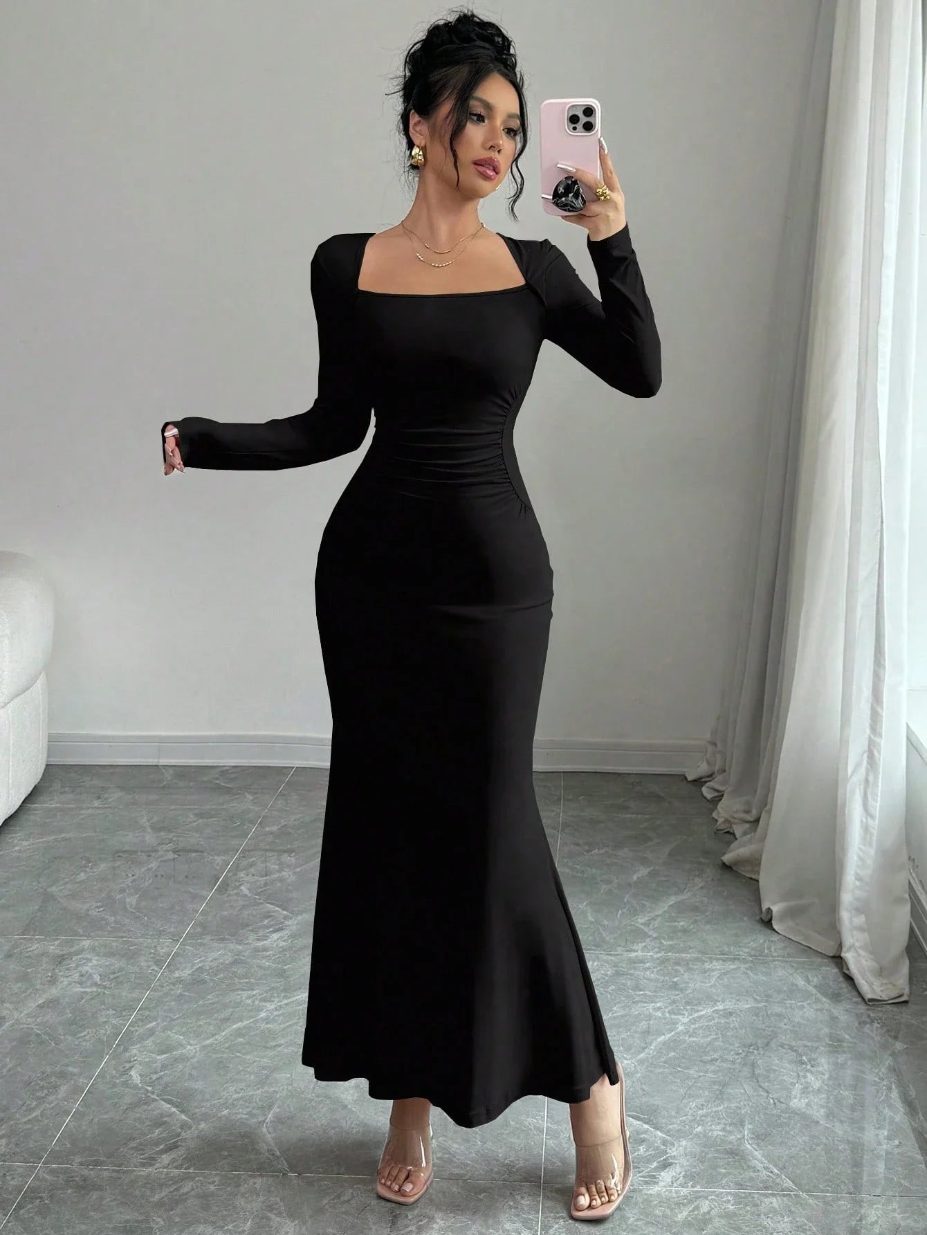 Retro Grace Square Dress
